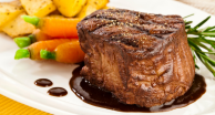 image of filet mignon carrots and potatoes